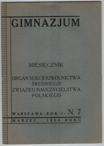 Gimnazjum nr 7 z 1934 r.
