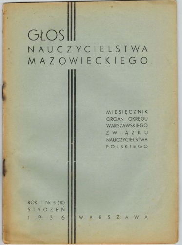 Głos Nauczycielstwa Mazowieckiego nr 5 z 1936 r.