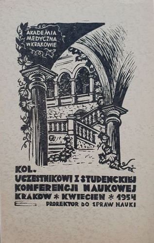 Dretler-Flin S., Akademia Medyczna w Krakowie, 1954r.