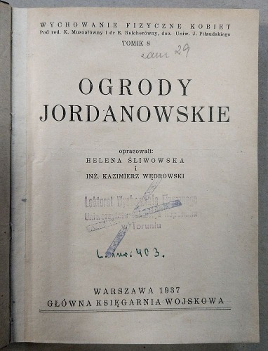 Ogrody Jordanowskie 1937